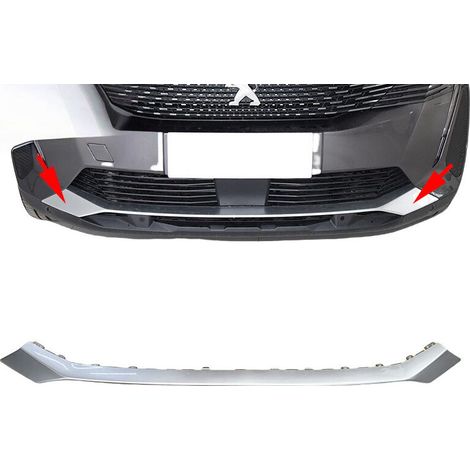 Applicable au panneau de garniture argenté du pare-chocs avant des Peugeot 4008, 5008, P84R et P87R restylées, référence YL017812YS, baguette décorative argentée, améliorant l'apparence.