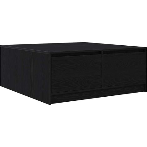 Maison Exclusive - Mesa de centro con cajones roble negro 100x100