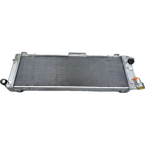 Radiador, aleación de aluminio, tamaño del núcleo 279 mm x 785 mm, entrada/salida 32 mm/38 mm, tamaño total 338 mm x 917 mm, compatibilidad con JEEP Cherokee XJ 4.0L (1/5)