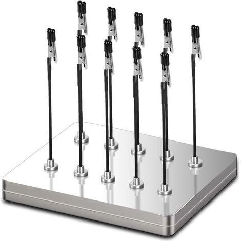 Troisième Main Professionnelle avec Base Magnétique, 10 Pinces Crocodile Flexibles, Outil d'Aide à la Soudure Idéal (1/4)