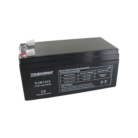Motorrad-Batterie Tashima 12V, 3,3Ah – L: 134, B: 67, H: 61mm, + rechts. AGM 100 % wasserdicht. Ersetzt Np2.8-12, Np3.2-12. - Batterie