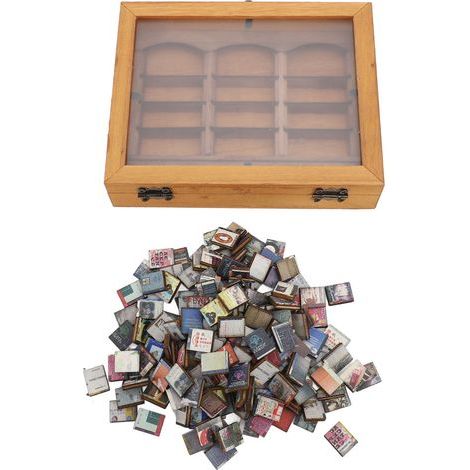 Miniatur-Bücherboxen, Vitrine, Schrank, Entspannungshilfe, Bücher, Schüttelregal, Wohnzimmerspielzeug, Schreibtischdekoration + Mini (1/5)