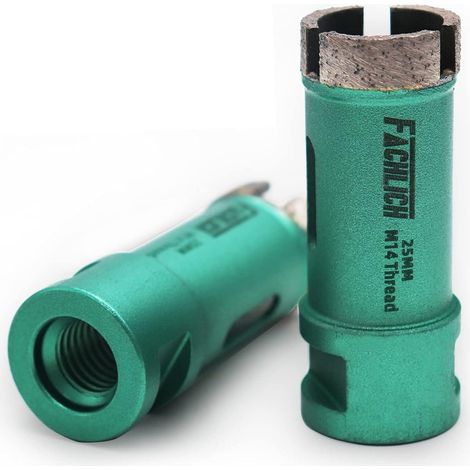 Diamantbohrkrone 25 mm M14 2 Stück Fliesen Marmor Granit Beton (1/5)
