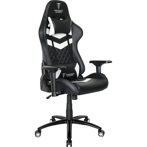 Chaise de gaming BERSERKER GAMING Thor Luxury Noir et Blanc 4D, Classe 4, 160 kg