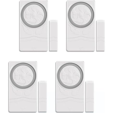 YMYNY 4er-Pack Türalarm für die Sicherheit zu Hause, magnetischer Fensteröffnungsdetektor, 110 dB Diebstahlwarnton für Garagenschubladen, Tresore (1/4)