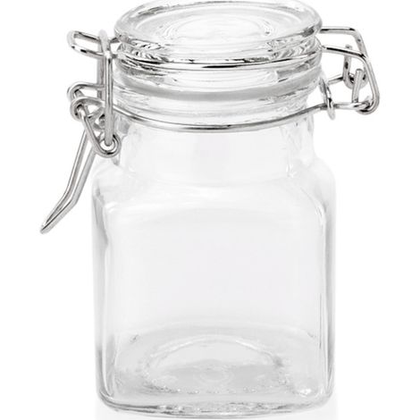 Bocal à fermeture mécanique 100 ml Ø 4 cm verre inox lot de 6 - Was Germany (1/2)