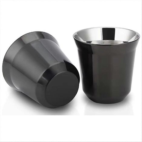 Doppelwandige Espressotasse aus Edelstahl 304, 80 ml / 2,7 oz (1/5)