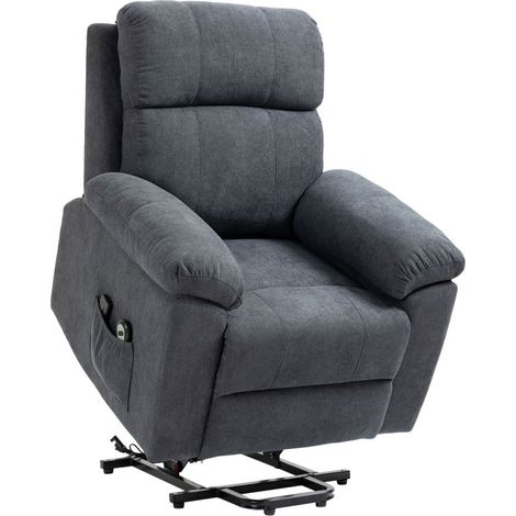 Fauteuil avec aide au redressement, fauteuil de relaxation avec fonction inclinable, fauteuil de massage avec poche latérale, fa (1/4)