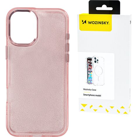 Custodia glitterata Wozinsky per Samsung Galaxy S24 FE - Rosa con glitter (1/5)