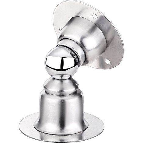 2 PCS Arrêt de Porte Magnétique, Butoir de Porte en Acier Inoxydable avec Ruban Adhésif Double Face 3M ou Vis - Inutile de Forage / forage Double usage（acier brossé） (1/5)
