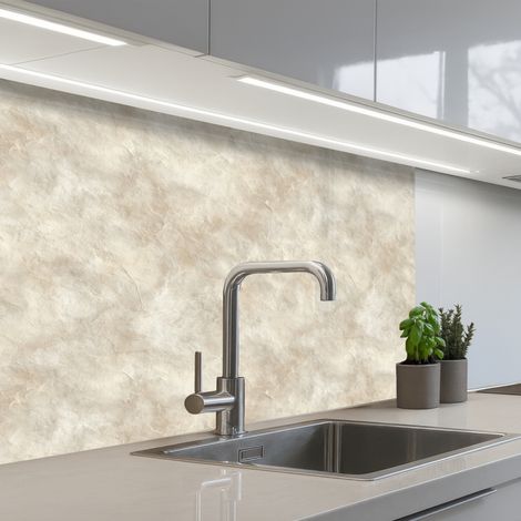 SALPICADEROS DE COCINA Beige - Estructura en relieve - Piedra natural 80x60