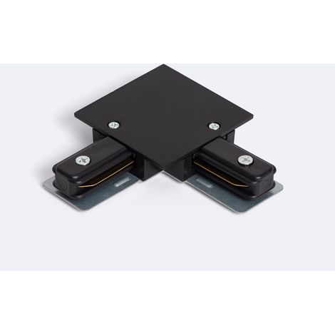 Connettore Tipo L per Binario Borgia Monofase da Incasso Aluminio Nero (1/3)