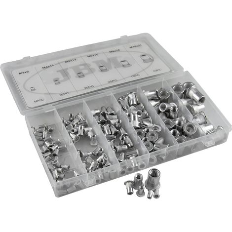 Rivetti ciechi Jbm 150 pezzi alluminio organizzato resistente