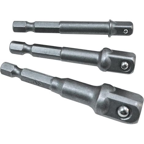 Faithfull Hex To Square Drive Adaptor Set Of 3 (1/3)