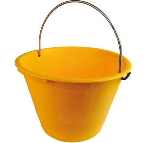SECCHIO P/MURATORE PLAST C/ARCO GIALLO D 36CM 12 L 10 PZ