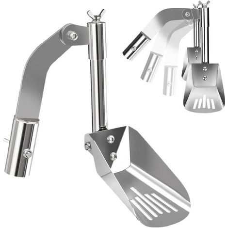 Pelle de nettoyage de gouttières en acier inoxydable et nettoyeur de toiture à eau de pluie (1/4)