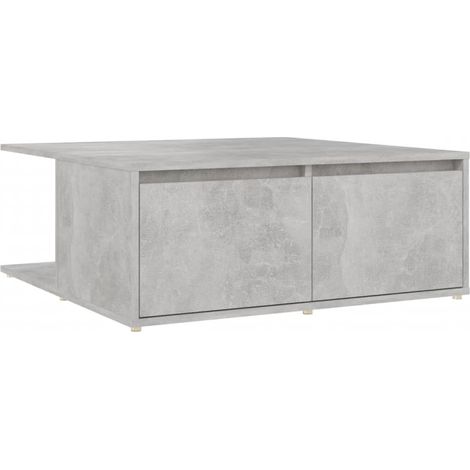 Maison Exclusive - Tavolino da Salotto Grigio Cemento 80x80x31cm Legno Multistrato