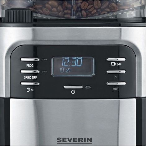Severin KA 4810 Cafetera de filtro acero inoxidable cepillado negro