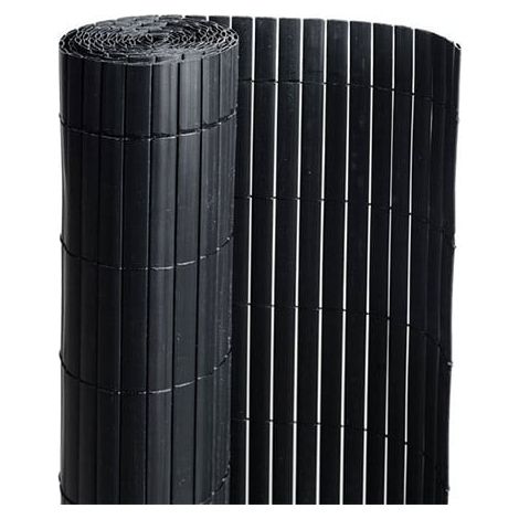Canisse en PVC noir - 90% d'occultation - Long 12 m, Hauteur 1.20 m (1/3)