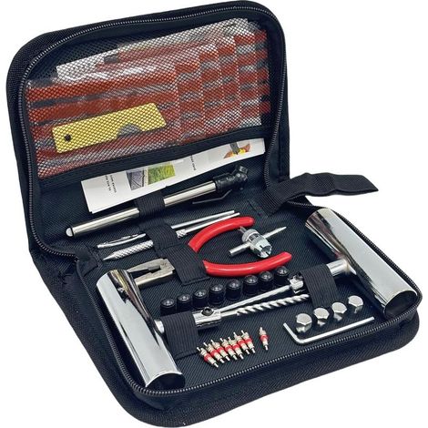 Kit de réparation de pneus 61 pièces, joint rapide pour roues, outils universels pour voiture, camion, tracteur, remorque, moto (1/4)