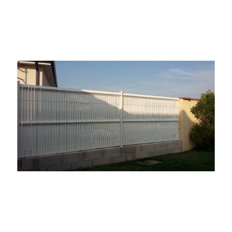 Cloture & Jardin – Kit d'occultation PVC blanc 30M – Brise vue 0,63m – Compatible panneaux rigides – Installation sans outil – 7 rouleaux et clips inclus (1/6)