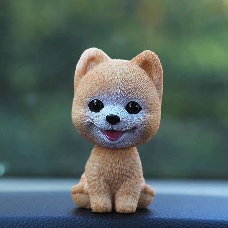 Noddin – Niedliche, bewegliche Hunde-Autofigur mit Wackelkopf, Dekoration fürs Armaturenbrett