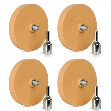 Disque décapant 3,5 pouces pour gomme adhésive, outil de retrait de colle pour décalcomanie, tête abrasive en caoutchouc, accessoire de ponçage auto, lot unique. (1/5)