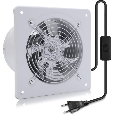 1 Ventilateur Extracteur d'Air, 200mm Mural, 1050m³/h Cuivre, Clapet Anti-retour, Cuisine Salle de Bain Garage (1/5)