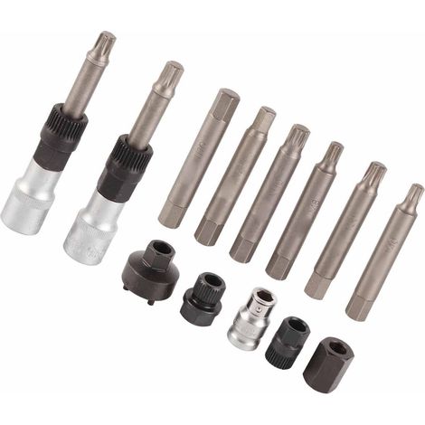 Kit 13 pièces pour poulie d'alternateur, démontage roue libre, extracteur douille, manchon perceuse, installation pour poulies OAD OWC (1/5)