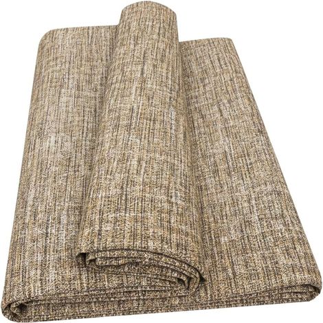 Tissu d'ameublement de Coton Housse de Canapé Granfoulard Couvre-lit Strié Beige - 170x280 cm