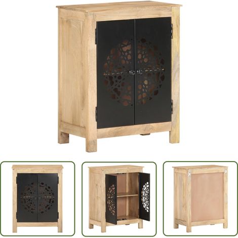 The Living Store Buffet 60x35x75 cm Bois de manguier massif - Buffet - Commode - Meuble De Rangement - Mobilier - Bois De Manguier (1/5)