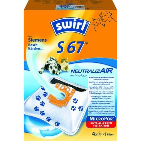 Swirl S 67 EcoPor Anti Odour Sac pour aspirateur 4 pc(s)