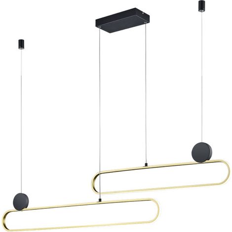 Sospensione GRANT LED metallo ottone e nero 342710208 (1/3)