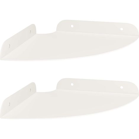 Maison Exclusive - Schwebendes Regal mit Regal 2 pcs Weiß 18 x 18
