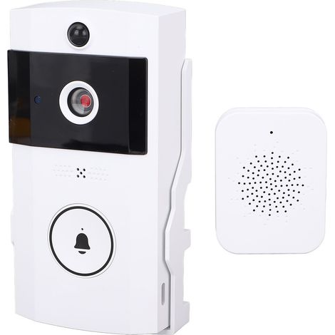 Sonnette vidéo WiFi sans fil HD avec objectif grand angle et caméra bidirectionnelle, compatible avec une application pour la sécurité de votre domicile. (1/5)