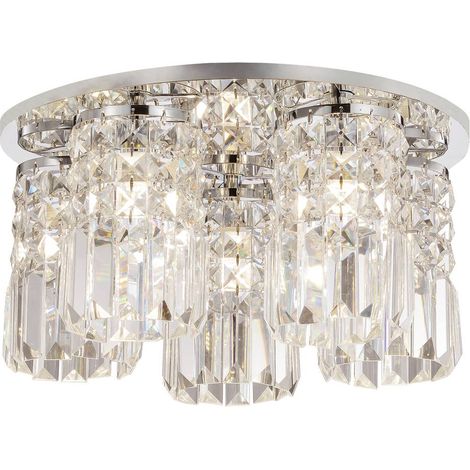Plafoniera Rosanna Chrome Transparent G9 5x max 40W L: 21,5 cm Ø38cm dimmerabile (1/3)