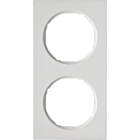 HAGER R.3 CADRE R3 2 ÉLÉMENTS BLANC POLAIRE BRILLANT (1/2)