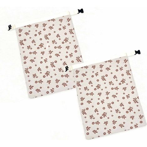 Sacs À Pain - Coton Bio Enduit Cire Abeille Naturelle - 40 cm x 31 cm - Pour Pain Maison Et Produits De Boulangerie - Lot De 2