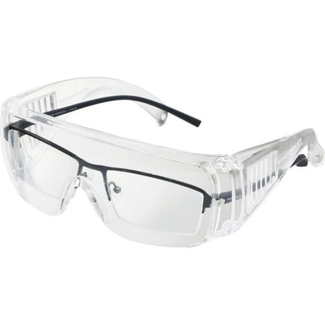 Lunettes de sécurité pour porteurs de lunettes correctrices, anti-vent et anti-UV, écran intégral, protection EN166, meulage et conduite (1/5)