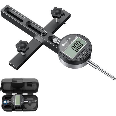 Indicateur numérique 0-1" avec barre en aluminium anodisé pour aligner et calibrer les scies de table et les presses de perçage Noir (1/5)