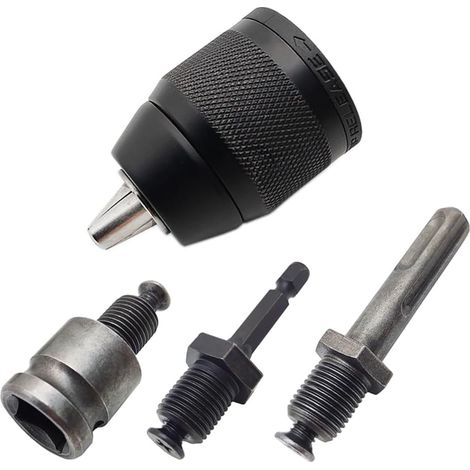 1/20-20UNF Mandrin de Perceuse Adaptateur à Changement SDS-plus Shanks 1/4Inch Hex Square Fit Rotarys Hammer Facile à Remplacer (1/5)
