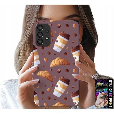 Hülle für Samsung Galaxy A53 5G - Hülle mit Kaffee, Croissants und Getreide im Hintergrund (1/5)