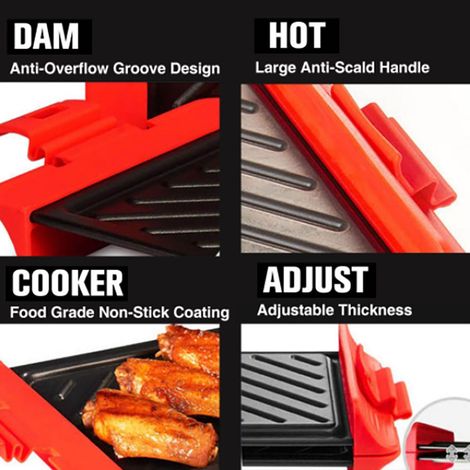 2 Stück Schnellheizende Grillbleche, antihaftbeschichtete Backbleche für die Mikrowelle (1/3)