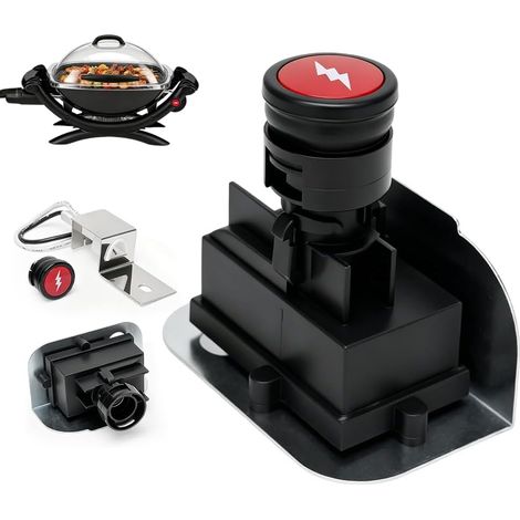 Kit D'allumage pour Weber Q120 Q1200, Métal Allumeur Piézoélectriqu, Allumeur en Céramique De Remplacement Cuisson Extérieur Fête Jardin,Camping, Amateurs Barbecue Particuliers (1/5)