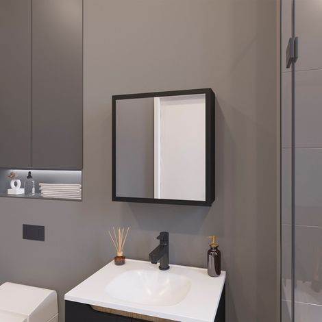 Morenci pensile bagno con specchio integrato e una anta
