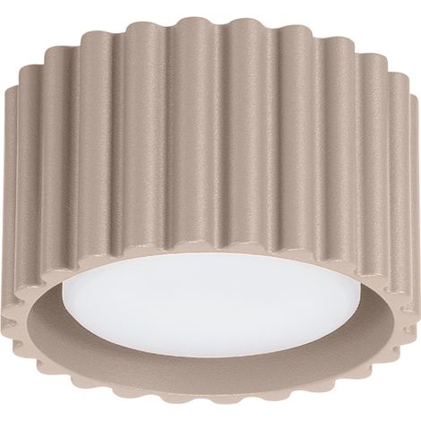Lampada da soffitto Aura 1 GX53 color tortora in alluminio, compatibile con Sollux SL.1817. (1/5)