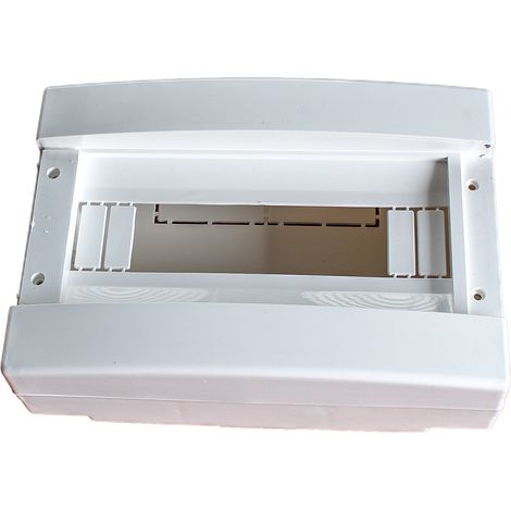 Centralino da parete senza portello 12 moduli, grigio RAL 7035, 1250x215x95 mm, IP40, ideale per installazioni elettriche interne
