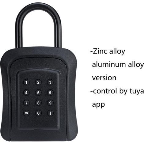 Key Box with Handle, Secure Outdoor Waterproof and Rustproof Key Box with 12-Digit Combination Code (1/4)