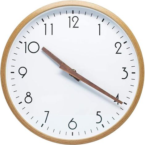 Silent Wooden Wall Clock Living Room Kitchen Modern Design Wall Clocks Quartz Clock Hanging Wall Clock Analog Table Clock White (1/5)