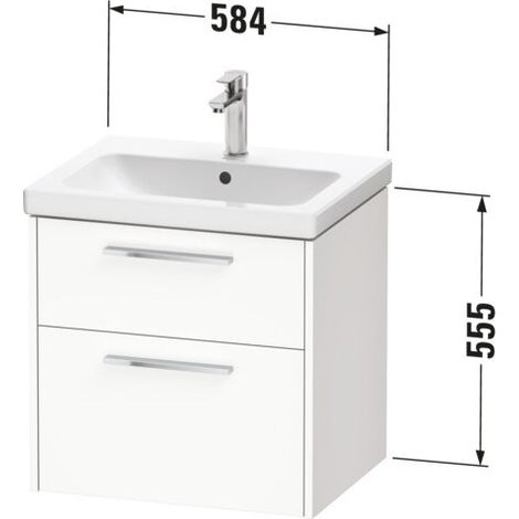 DURAVIT DC4670010910000 D-Code support mural WTU tiroir coulissant 2 (1/2)